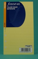 Yellow ruled notepaper